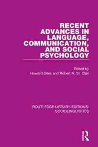 Recent Advances in Language, Communication, and Social Psychology