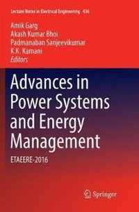 Advances in Power Systems and Energy Management