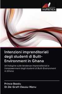 Intenzioni imprenditoriali degli studenti di Built-Environment in Ghana