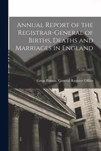 Annual Report of the Registrar-General of Births, Deaths and Marriages in England; v.10 (1847)