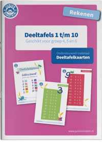 Deeltafelkaarten 1 t/m 10 rekenen geschikt voor groep 4, 5 en 6