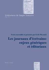 Les journaux d'écrivains : enjeux génériques et éditoriaux