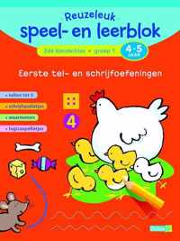 Reuzeleuk speel- en leerblok Eerste tel- en schrijfoefeningen; 2de kleuterklas; Groep 1; 4-5 jaar