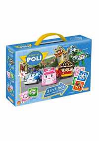 Robocar Poli - 3 In 1 Box (Puzzel+Memo+Domino)