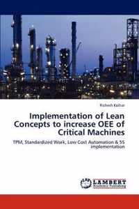 Implementation of Lean Concepts to increase OEE of Critical Machines