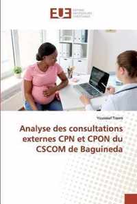 Analyse des consultations externes CPN et CPON du CSCOM de Baguineda