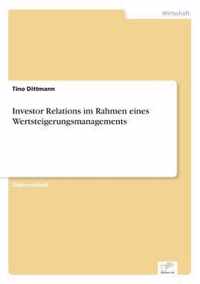 Investor Relations im Rahmen eines Wertsteigerungsmanagements