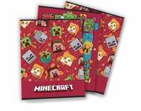 Minecraft - Schrift A5 Lijn - set van 5 (3 ex- 2 designs) - 22-23