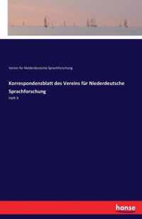 Korrespondenzblatt des Vereins fur Niederdeutsche Sprachforschung