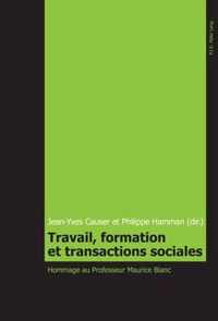 Travail, Formation Et Transactions Sociales