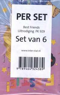 Best Friends uitnodiging PK 929 / set van 6 - Overig (9789464324389)