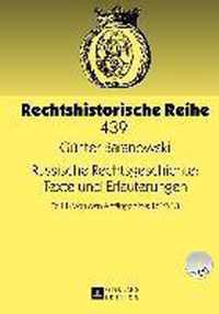 Russische Rechtsgeschichte: Texte Und Erlaeuterungen: Teil 1