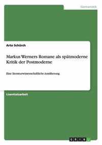 Markus Werners Romane als spatmoderne Kritik der Postmoderne