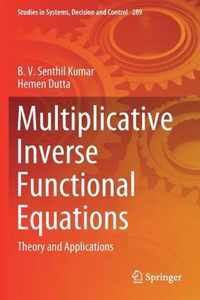 Multiplicative Inverse Functional Equations