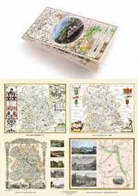 A Collection of Four Historic Maps of Shropshire from 1611 - 1887