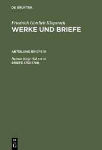 Friedrich Gottlieb Klopstock Werke und Briefe Abteilung Briefe