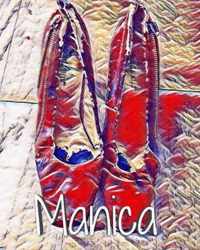 Manica Red Pumps Clinton in Blue Dress creative Journal coloring book
