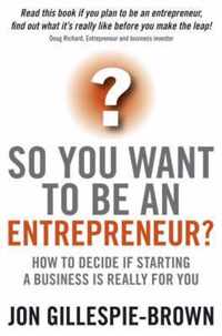 So You Want To Be An Entrepreneur?