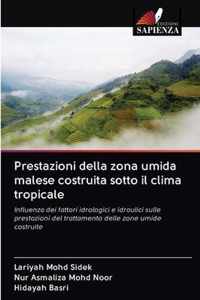 Prestazioni della zona umida malese costruita sotto il clima tropicale