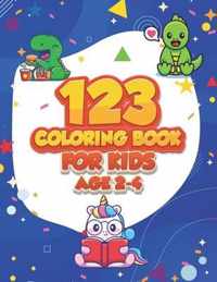 123 coloring book for kids ages 2-4