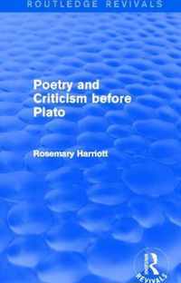 Poetry and Criticism Before Plato (Routledge Revivals)