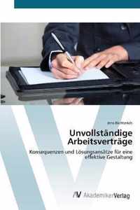 Unvollstandige Arbeitsvertrage