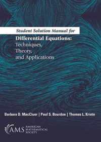 Student Solution Manual for Differential Equations