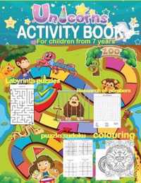 activity book from children 7 years labyrinth puzzles research of numbers puzzle sudoku colouring