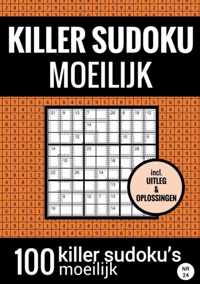 SUDOKU KILLER - Moeilijk - Puzzelboek met 100 Moeilijke Puzzels voor Volwassenen en Ouderen