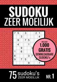 Sudoku Zeer Moeilijk - Puzzelboek: 75 Zeer Moeilijke Sudoku Puzzels voor Volwassenen en Ouderen