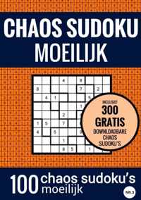 Sudoku Moeilijk: CHAOS SUDOKU - nr. 3 - Puzzelboek met 100 Moeilijke Puzzels voor Volwassenen en Ouderen