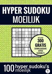 Sudoku Moeilijk: HYPER SUDOKU - nr. 18 - Puzzelboek met 100 Moeilijke Puzzels voor Volwassenen en Ouderen - Sudoku Puzzelboeken - Paperback