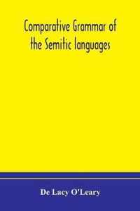 Comparative grammar of the Semitic languages