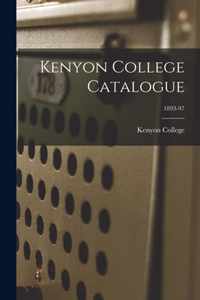 Kenyon College Catalogue; 1893-97