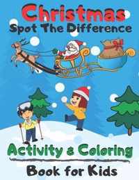 Christmas Spot The Difference Activity & Coloring Book for Kids