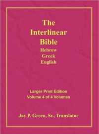 Interlinear Hebrew Greek English Bible, New Testament, Volume 4 of 4 Volumes, Larger Print, Hardcover