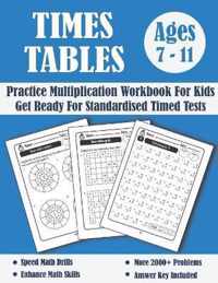 Times Tables Tests Workbook For Kids Ages 7-11