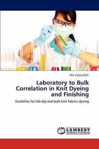 Laboratory to Bulk Correlation in Knit Dyeing and Finishing