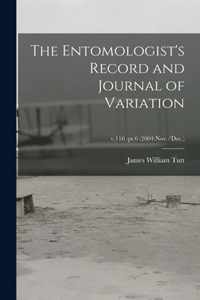 The Entomologist's Record and Journal of Variation; v.116: pt.6 (2004