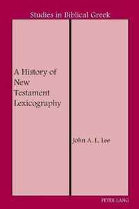 History Of New Testament Lexicography