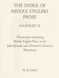 The Index of Middle English Prose Handlist II