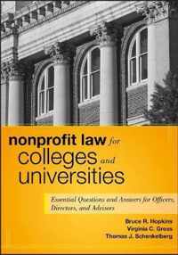 Nonprofit Law For Colleges And Universities