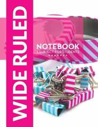 Wide Ruled Notebook - 3 Subject For Students
