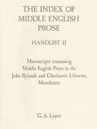 The Index of Middle English Prose Handlist II