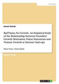 Bad Vision, No Growth - An Empirical Study of the Relationship between Founders' Growth Motivation, Vision Statements and Venture Growth at Internet Start-ups