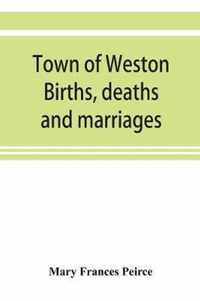 Town of Weston. Births, deaths and marriages, 1707-1850. 1703-Gravestones-1900. Church records, 1709-1825