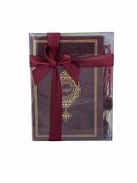 Thermo leren Koran met Tasbeeh Bordeaux Small