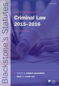 Blackstone's Statutes on Criminal Law