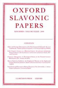 Oxford Slavonic Papers