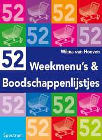 52 weekmenu's en boodschappenlijstjes